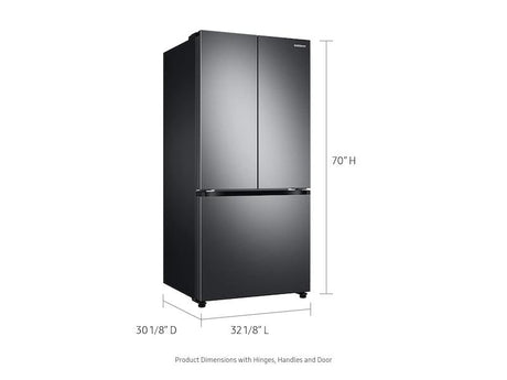 19.5 cu. ft. Smart 3-Door French Door Refrigerator in Black Stainless Steel