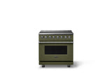 36"W. Induction Range (Finish: Martini, Trim: Polished Chrome)