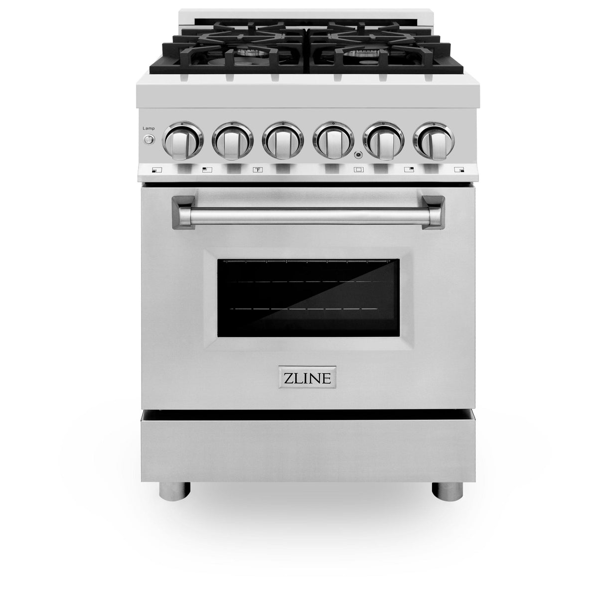 ZLINE 24 in. Professional Dual Fuel Range with Color Door Options (RA24) [Color: Stainless Steel]