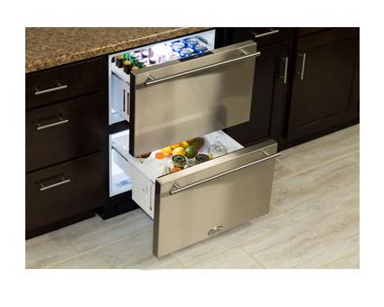 24" Refrigerated Drawers - Marvel Refrigeration - Solid Stainless Steel Drawer Front