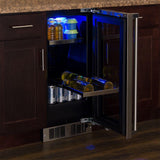 15-In Professional Built-In Beverage Center with Door Style - Stainless Steel Frame Glass, Door Swing - Right