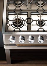 Panoramagic 48 Inch Dual Fuel Liquid Propane Freestanding Range in Stainless Steel with Trim