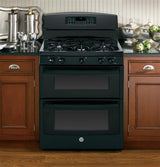 GE® 30" Free-Standing Gas Double Oven Range