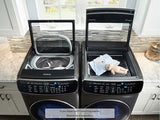 6.0 cu ft. Smart Washer with Flexwash in Black Stainless Steel