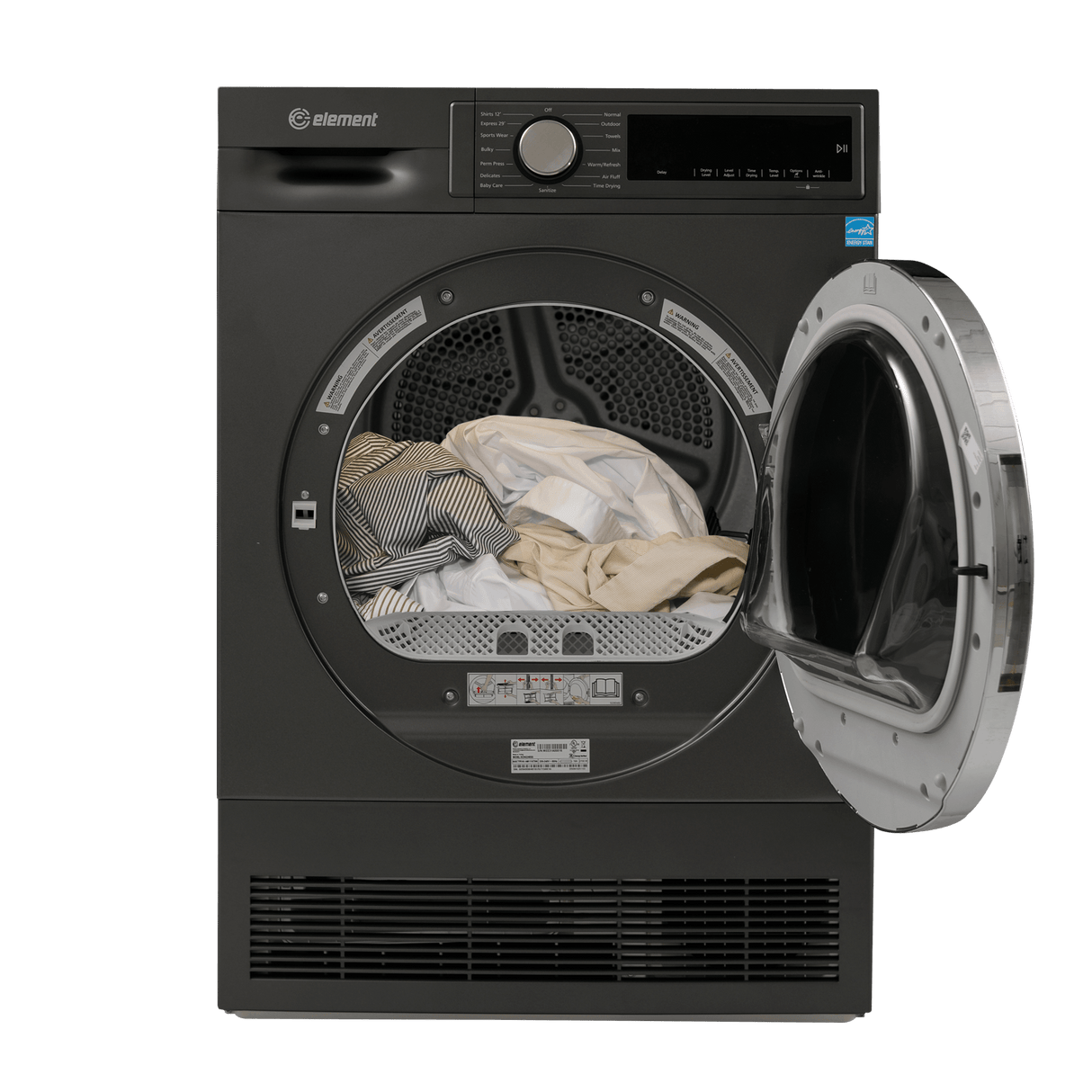 Element 4.0 cu. ft. Front Load Electric Dryer - Gray, ENERGY STAR (ECD4224EGG)