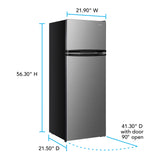 Avanti 7.5 cu. ft. Apartment Size Refrigerator, Top Freezer, Reversible Doors, Adjustable Glass Shelves, ENERGY STAR®, in Stainless Steel (RA7501BS)