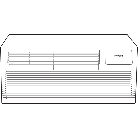 Hotpoint® PTAC with Electric Heat 12,000 BTU, 20 amps, 230/208 Volt