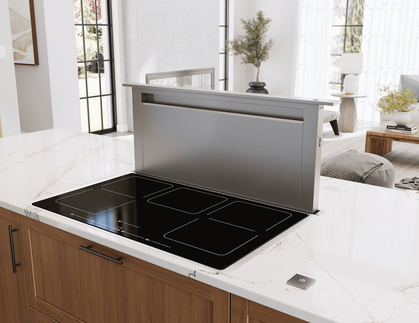 Treviso Downdraft, 14" rise, 36" Width, SS, 600 CFM