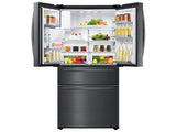 25 cu. ft. Large Capacity 4-Door French Door Refrigerator with External Water & Ice Dispenser in Black Stainless Steel