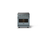 30"W. Induction Range (Finish: November Sky, Trim: Polished Chrome)