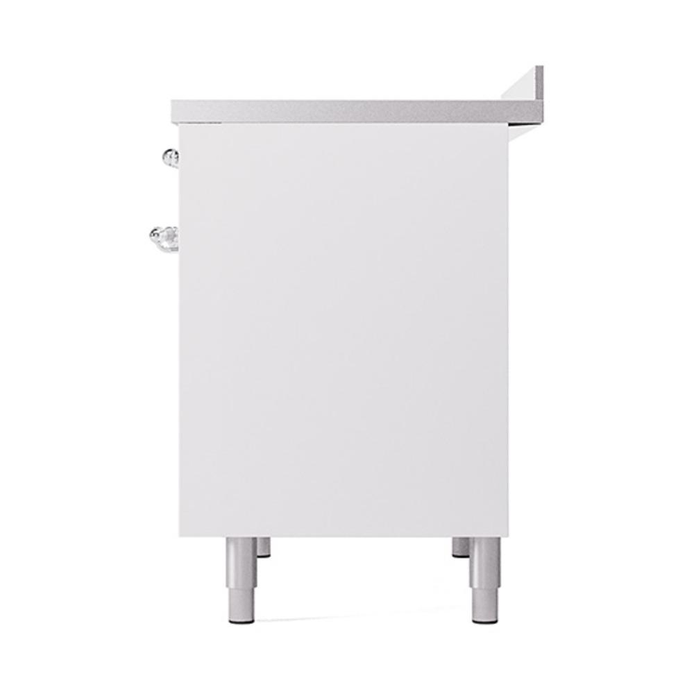 ILVE UNDI406QNMPWHC Nostalgie II Noblesse 40 inch Induction Range (Solid Door, White, Chrome)