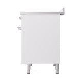 ILVE UNDI406QNMPWHC Nostalgie II Noblesse 40 inch Induction Range (Solid Door, White, Chrome)