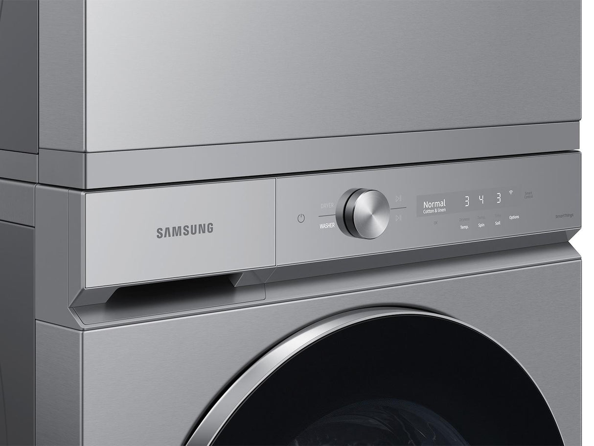 Bespoke 5.3 cu. ft. Ultra Capacity Front Load Washer with AI OptiWash™ and Auto Dispense in Silver Steel