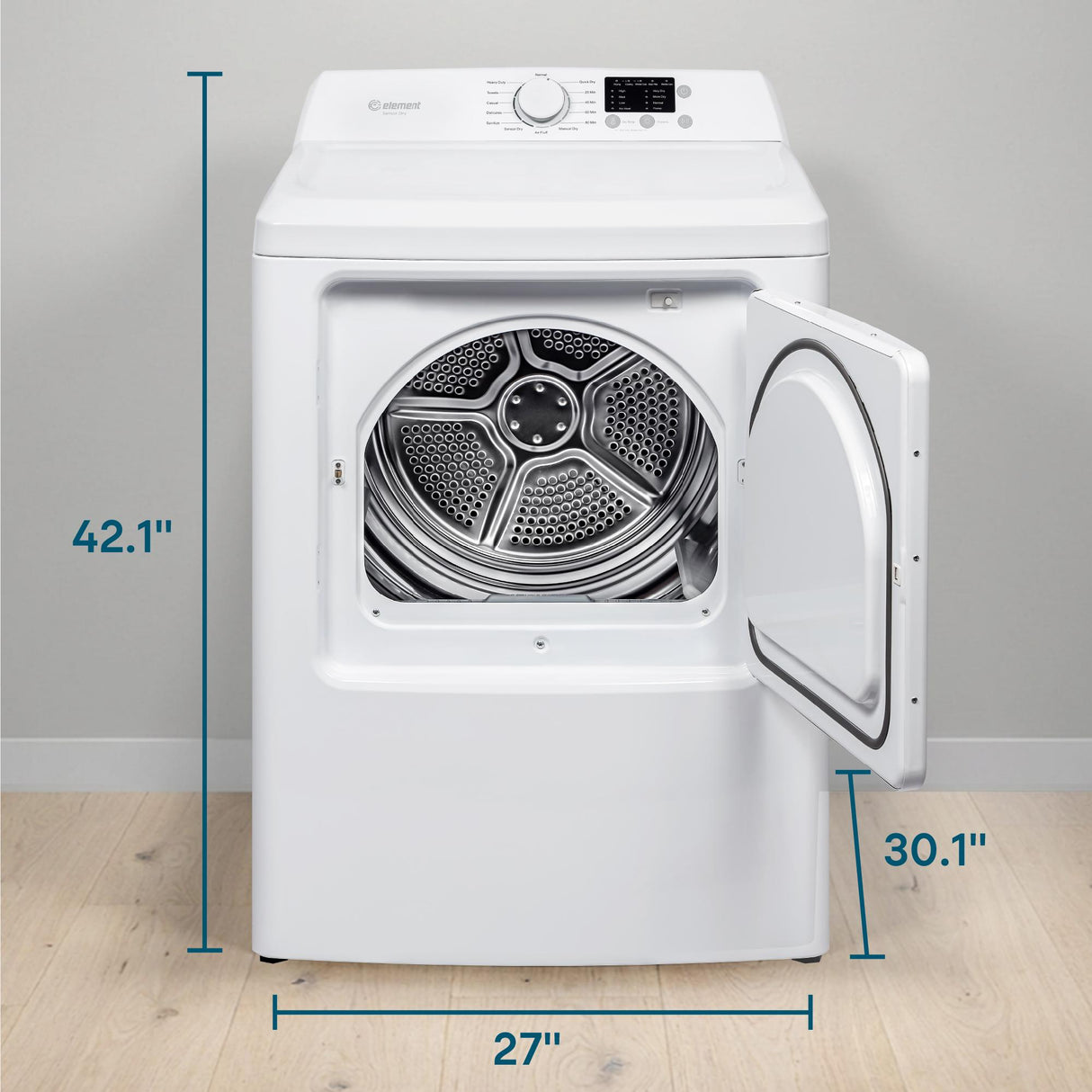Element 7.0 Cu. Ft. Electric Dryer - White (ENTDE7027EW)