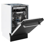 ZLINE 18" Tallac Series 3rd Rack Top Control Dishwasher with Traditional Handle, 51dBa [Color: Black Matte]