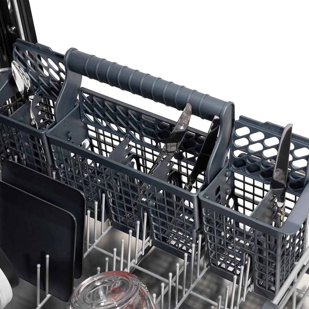ZLINE Autograph Edition 24 in. Monument Series 3rd Rack Top Touch Control Tall Tub Dishwasher in Stainless Steel with Champagne Bronze Helix Handle, 45dBa (DWMTZ-30424-KCB)