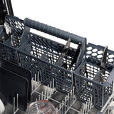 ZLINE Autograph Edition 24 in. Monument Series 3rd Rack Top Touch Control Tall Tub Dishwasher in Stainless Steel with Champagne Bronze Helix Handle, 45dBa (DWMTZ-30424-KCB)