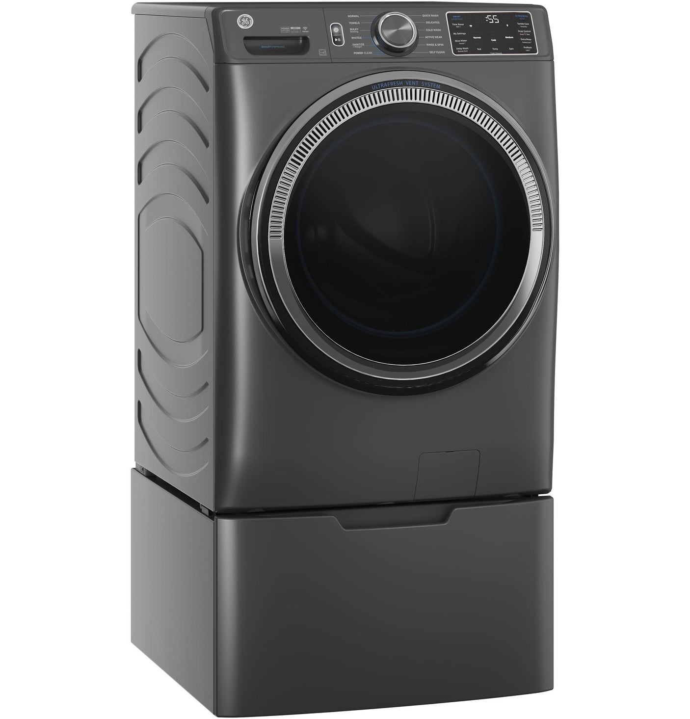 GE® ENERGY STAR® 5.0 cu. ft. Capacity Smart Front Load Steam Washer with SmartDispense™ UltraFresh Vent System with OdorBlock™ and Steam