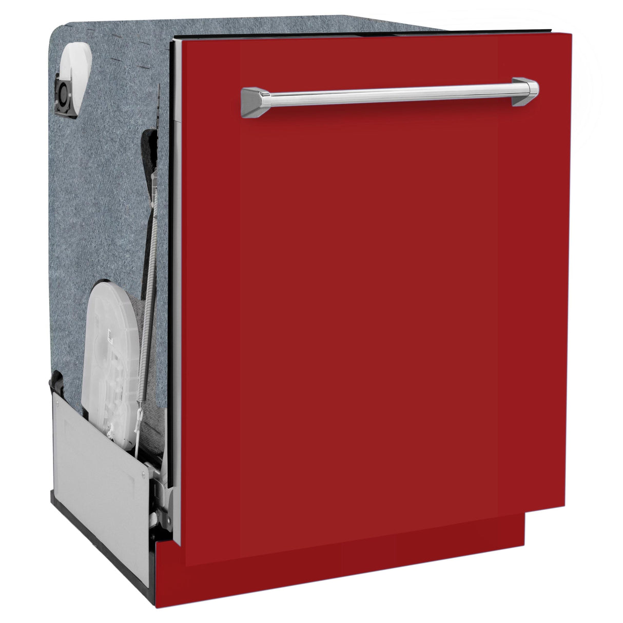 ZLINE 24" Monument Series 3rd Rack Top Touch Control Dishwasher with Stainless Steel Tub, 45dBa (DWMT-24) [Color: Red Gloss]