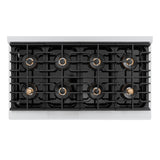 ZLINE Autograph Edition 48 in. 6.7 cu. ft. Paramount Dual Fuel Range with 8 Burner DuoPro? Cooktop and Dual Ovens in Stainless Steel and Matte Black Accents (PSDRZ-48-MB)