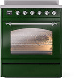 Nostalgie II 30 Inch Electric Freestanding Range in Emerald Green with Chrome Trim