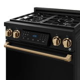 30 Inch Professional Liquid Propane With Precision Knob Control In Black/bronze