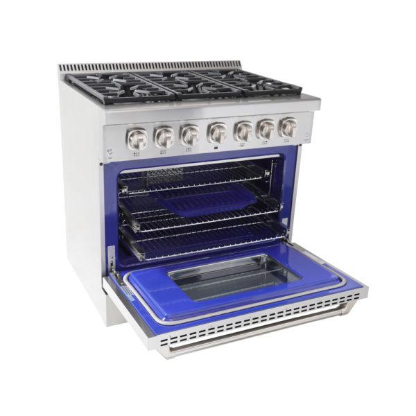 36 Inch Professional Gas Range In Stainless Steel