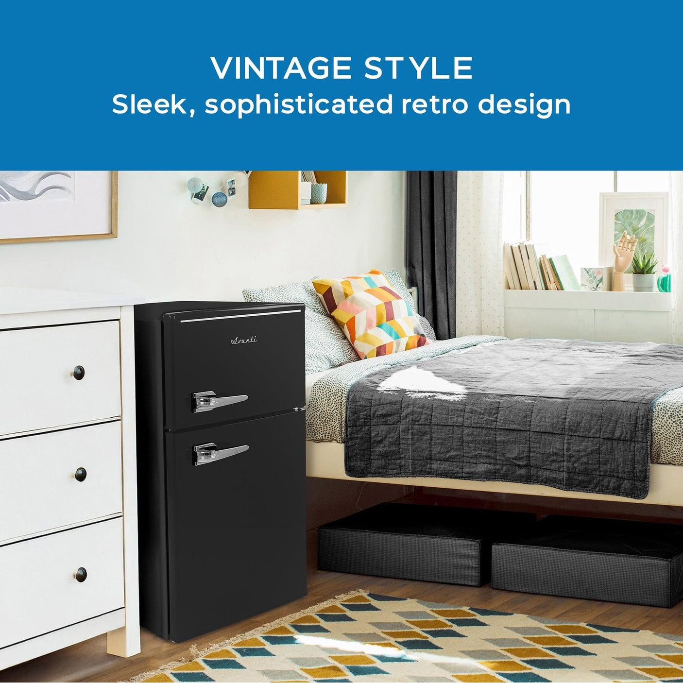 Avanti 3.1 Cu. Ft. Retro Compact Refrigerator - Black