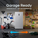 Element 14.0 cu. ft. Upright Convertible Freezer/Refrigerator - Stainless Steel, ENERGY STAR (EXUF14CEES)