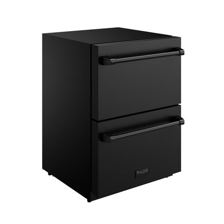 24 Inch Undercounter Built-in or Freestanding Drawer Refrigerator - Black  Gordon Ramsay Series