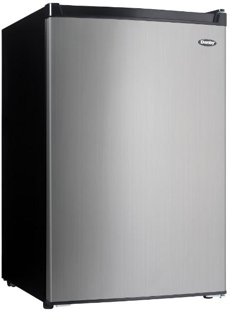 Danby 4.5 cu. ft. Compact Fridge with True Freezer in Stainless Steel Look