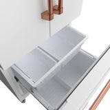 30 Inch French Door Counter Depth Refrigerator With Ice Maker - White/rose Gold  Gordon Ramsay Series