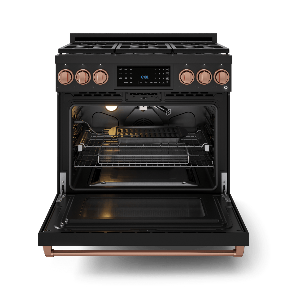 36 Inch Professional Lp Range With Tilt Panel Touch Control In Black/rose Gold  Gordon Ramsay Series