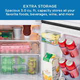 Avanti 3.1 Cu. Ft. Retro Compact Refrigerator - Black