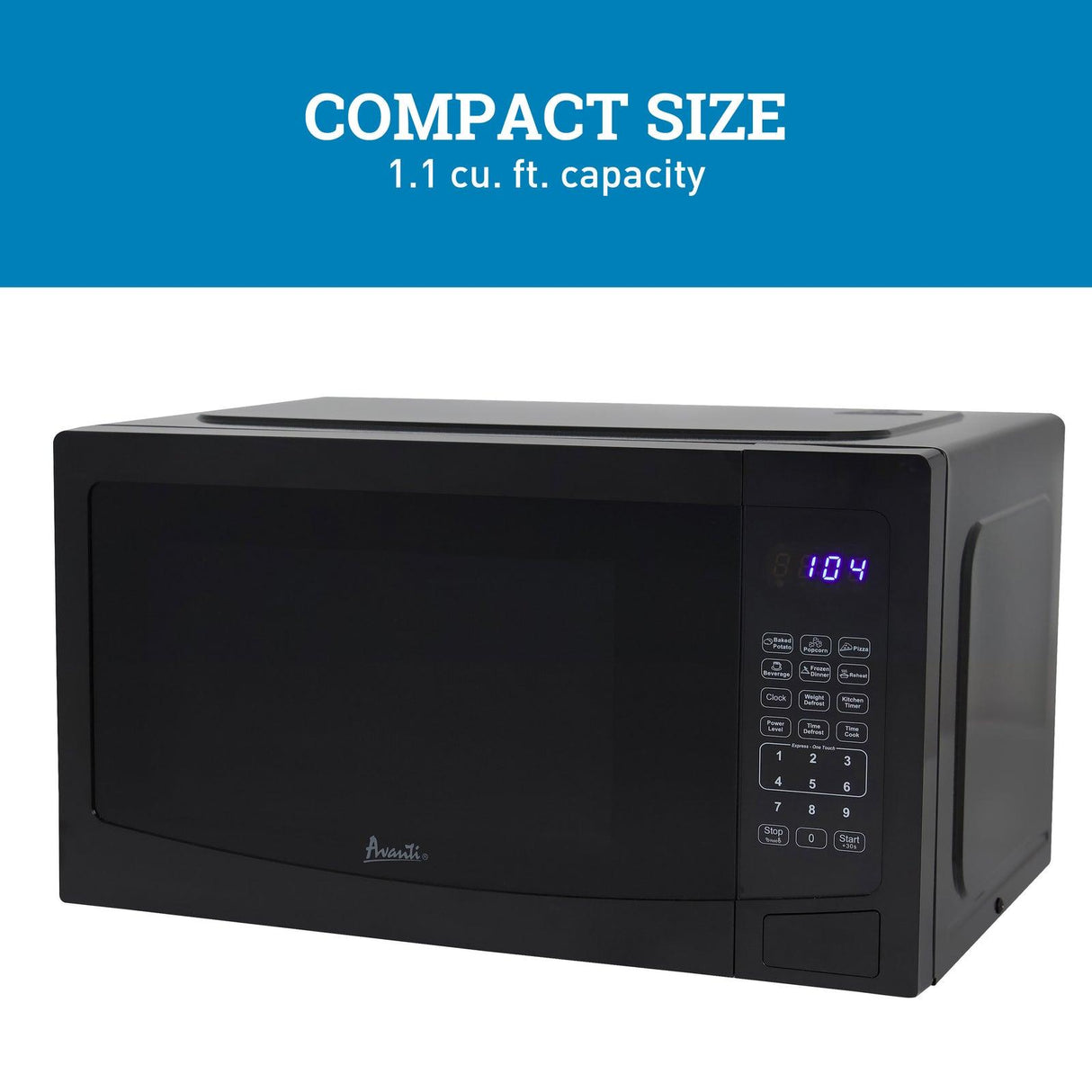 Avanti 1.1 cu. ft. Microwave Oven - Stainless Steel