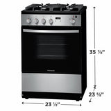 24" Front Control Freestanding Gas Range