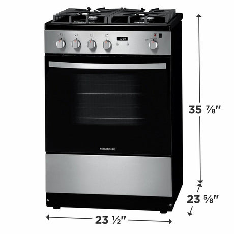 24" Front Control Freestanding Gas Range