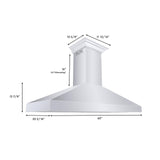 ZLINE Professional Convertible Vent Wall Mount Range Hood in Stainless Steel with Crown Molding (587CRN)