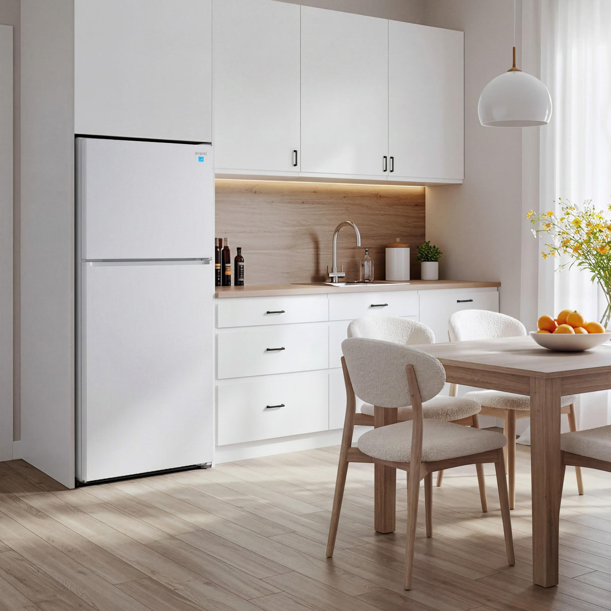 Avanti MaxxSpace Insulation™ Technology Garage-Ready Frost-Free Ice Maker-Ready Refrigerator, 21 cu. ft., ENERGY STAR, White (AVFF21DLJM0W)