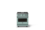 30"W. Sealed Burner Gas Range (Finish: Splash, Trim: Polished Chrome, Fuel: Natural Gas)