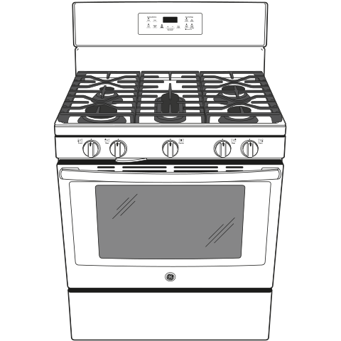GE® 30" Free-Standing Gas Range