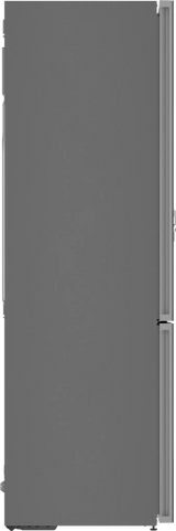 800 Series Free-standing fridge-freezer with freezer at bottom, glass door 24" Black, Total No Frost