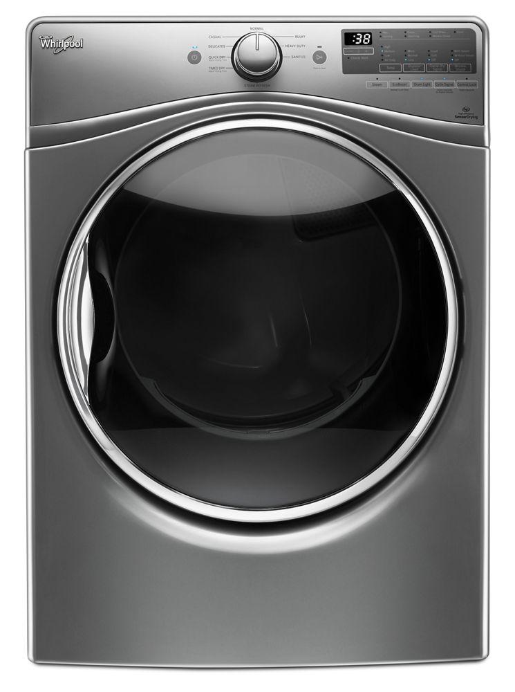 7.4 cu.ft Front Load Electric Dryer with Advanced Moisture Sensing, Steam Refresh