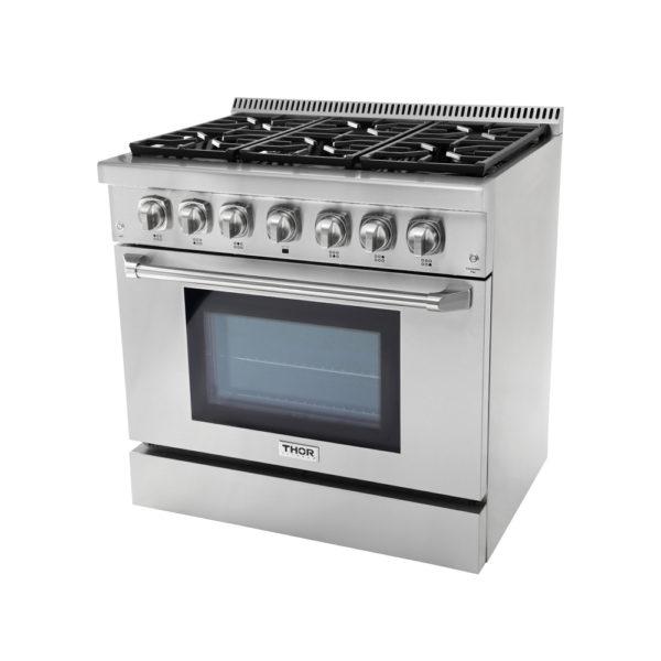 36 Inch Professional Gas Range In Stainless Steel