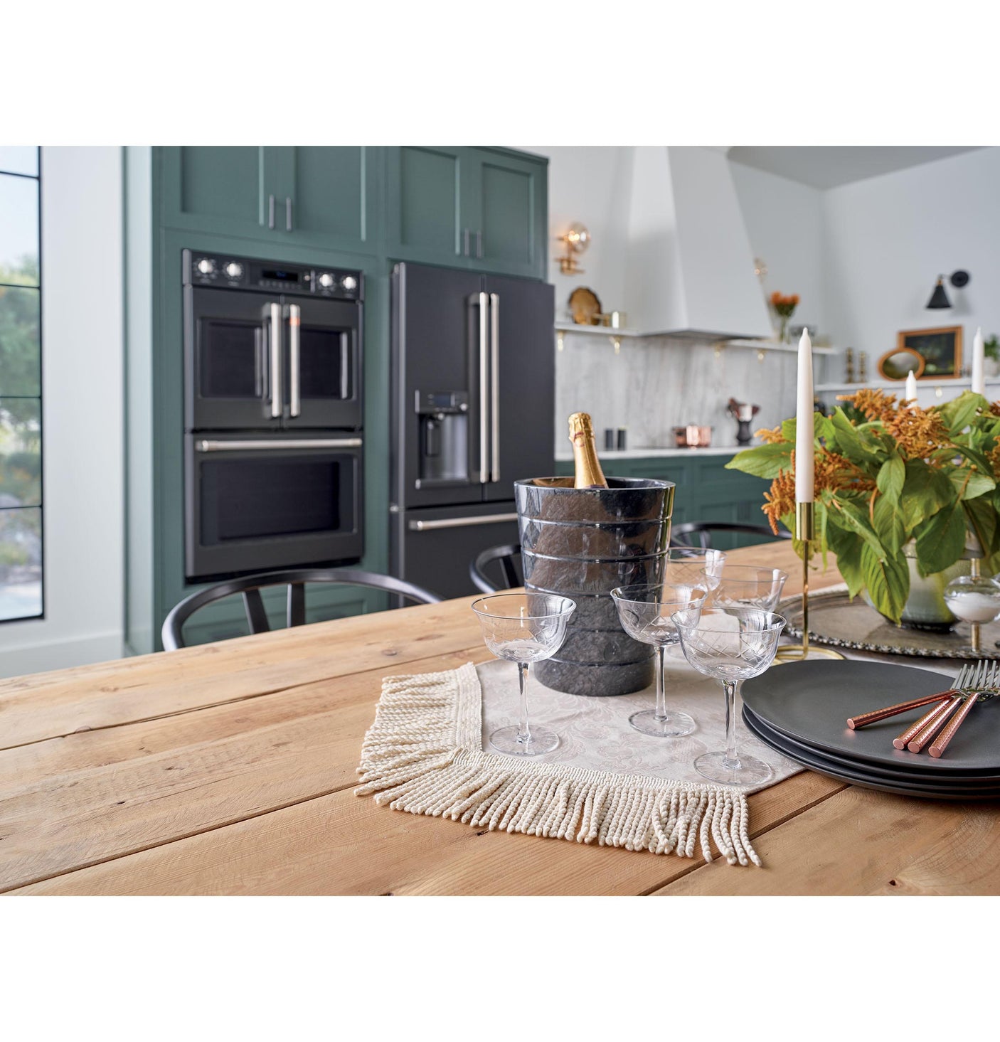 Café™ ENERGY STAR® 22.1 Cu. Ft. Smart Counter-Depth French-Door Refrigerator with Hot Water Dispenser