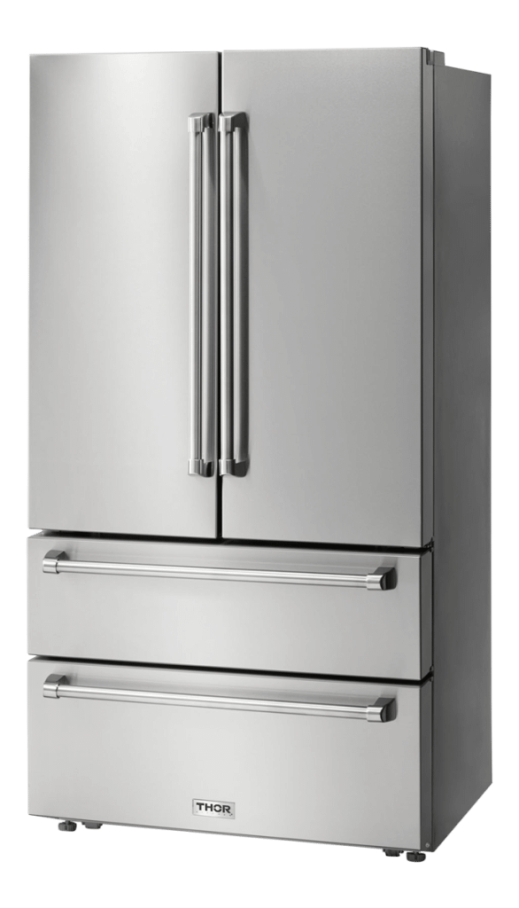 Thor Kitchen 36 Inch Professional French Door Refrigerator With Freezer Drawers - Model Trf3602
