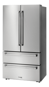 Thor Kitchen 36 Inch Professional French Door Refrigerator With Freezer Drawers - Model Trf3602