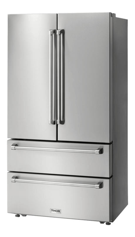 Thor Kitchen 36 Inch Professional French Door Refrigerator With Freezer Drawers - Model Trf3602