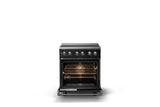 30"W. Induction Range (Finish: Onyx, Trim: Polished Chrome)