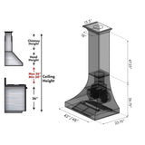 ZLINE Designer Series Oil-Rubbed Bronze Wall Range Hood (8632B)